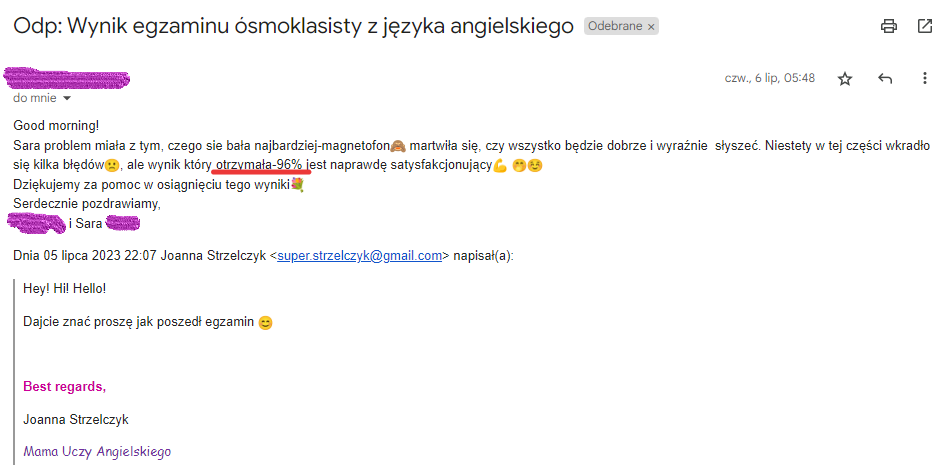 Opinia sara wynik
