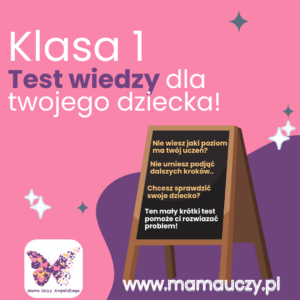 Test poziomujący. Język angielski. Klasa 1 SP